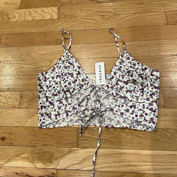 PacSun Floral Crop Top - Picture 2 of 4